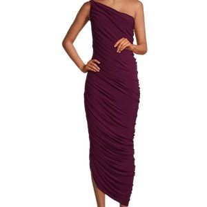 Norma Kamali Diana Gown in Plum